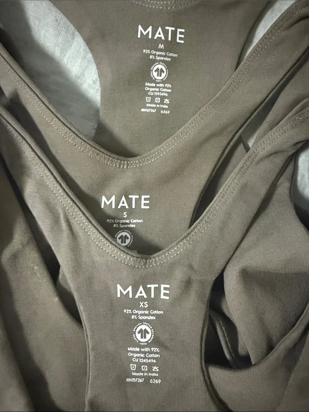 Mate the label organic stretch racer tank pebble - Picture 3 of 5